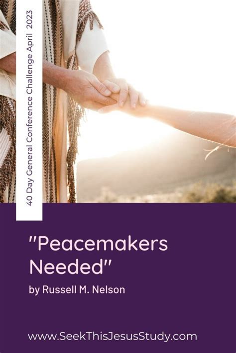 34 “Do not think that I have come to bring peace to the earth. . Peacemakers needed lesson